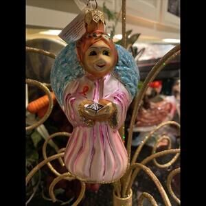 🐇🍭 Radko ON WINGS OF HOPE Christmas Ornament 1995 Angel NIB